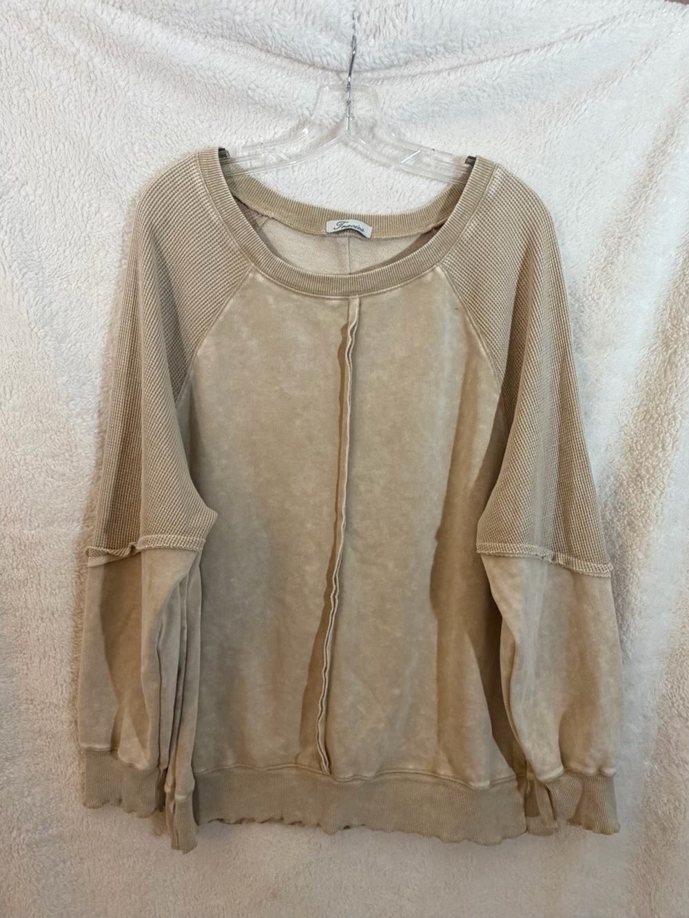Washed Sandstone Crewneck Sweatshirt - Women's Neutral Pullover